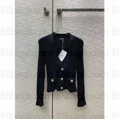 BALMAIN BLACK CARDIGAN 2023