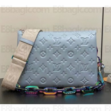 Louis Vuitton M11436 Coussin PM Washed Blue Puffy lambskin 2024