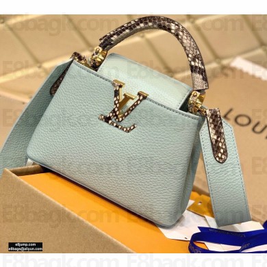 Louis Vuitton Capucines Mini Bag Python Handle M55922 Pale Green