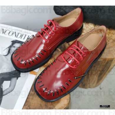 JW Anderson Stitch Detail Derby Shoes Red 2021