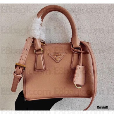 Prada Galleria Saffiano Leather Micro-bag 1BA906 Nude Pink 2021