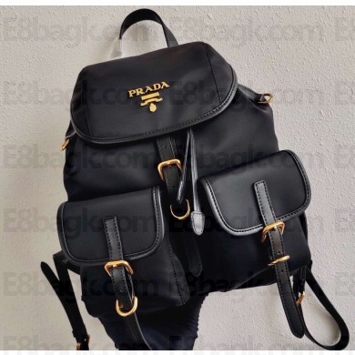 Prada Small Nylon Backpack Bag 1BZ677 Black/Gold 2021