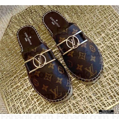 Louis Vuitton Monogram LV Dauphine Espadrilles Slippers Coffee 2021
