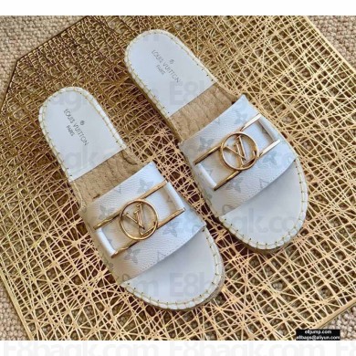 Louis Vuitton Monogram LV Dauphine Espadrilles Slipper Sandals White 2021