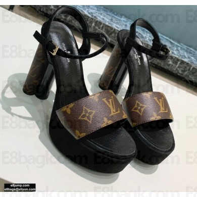 Louis Vuitton Heel 11.5cm Platform 4cm Podium Sandals Monogram Canvas 2021