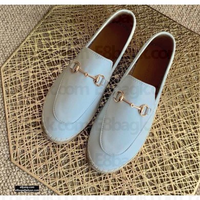 Gucci Leather Horsebit Espadrilles White 2021