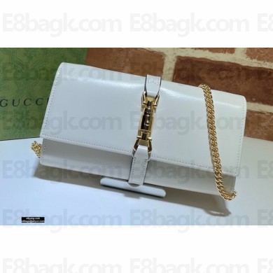 Gucci Jackie 1961 Chain Wallet Bag 652681 Leather White 2021