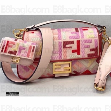 Fendi Embroidered FF Medium Baguette Bag From the Lunar New Year Limited Capsule Collection 2021