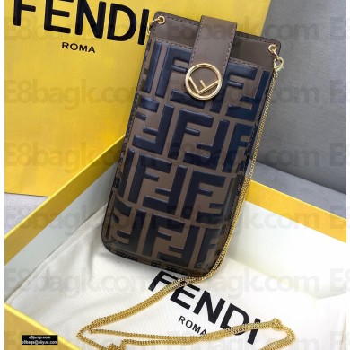 Fendi Phone Pouch Bag Brown with Detachable Strap 2021