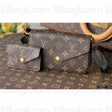 Louis Vuitton Monogram Canvas Félicie Strap & Go Bag M80091 Khaki Green 2021