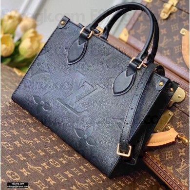 Louis Vuitton Onthego PM Bag Grained Leather Black 2021