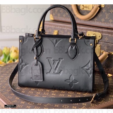 Louis Vuitton Onthego PM Bag Monogram Empreinte Leather Black 2021