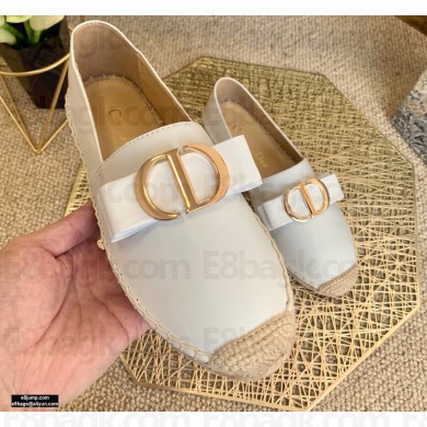 Dior Leather 30 Montaigne Espadrilles White 2021