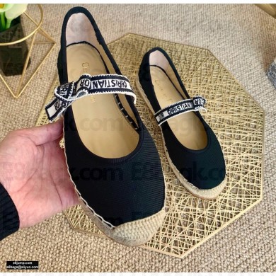 Dior J'adior Ribbon Espadrilles Black 2021