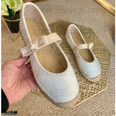 Dior J'adior Ribbon Espadrilles White 2021