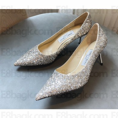 Jimmy Choo Heel 6.5cm Love Pumps Glitter 19 2021