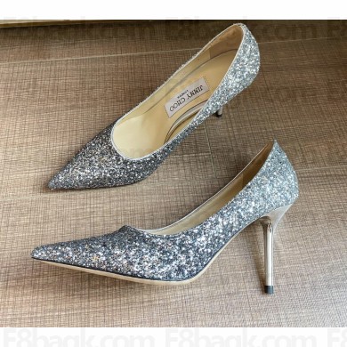 Jimmy Choo Heel 8.5cm Love Pumps Glitter 20 2021