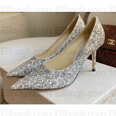 Jimmy Choo Heel 8.5cm Love Pumps Glitter 11 2021