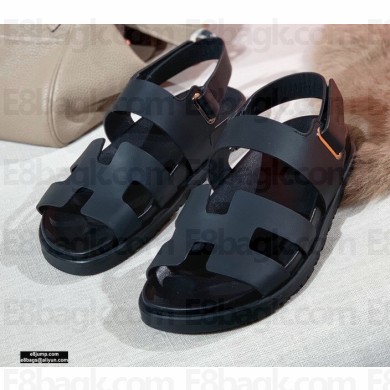 Hermes Takara Sandals Black 2021