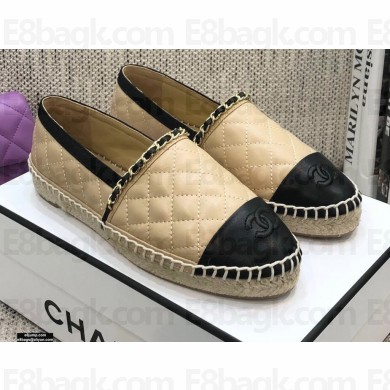 Chanel Chain CC Logo Espadrilles G36966 Beige 2021