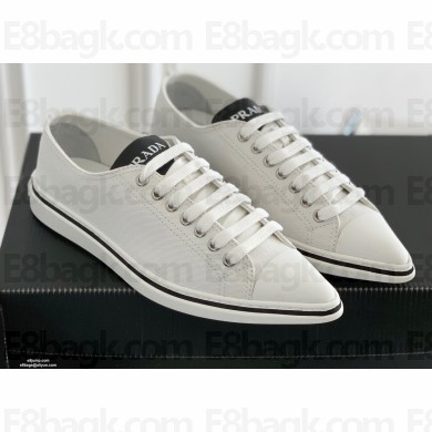 Prada Logo Canvas Sneakers White 2021