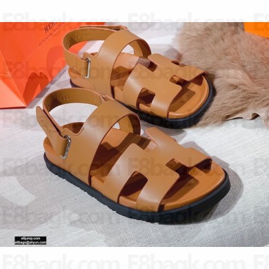 Hermes Takara Sandals Brown 2021