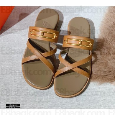 Hermes Claire Sandals Brown 2021