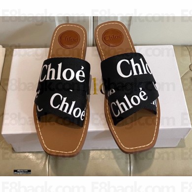 Logo Print Woody Flat Mules in Canvas 07 2021