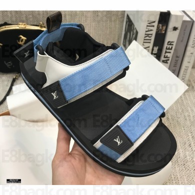 Louis Vuitton Arcade Flat Sandals Blue 2021