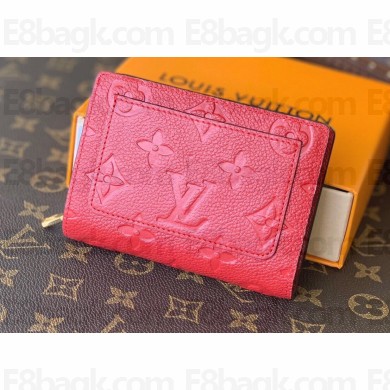 Louis Vuitton Monogram Empreinte Leather Cléa Wallet Red 2021