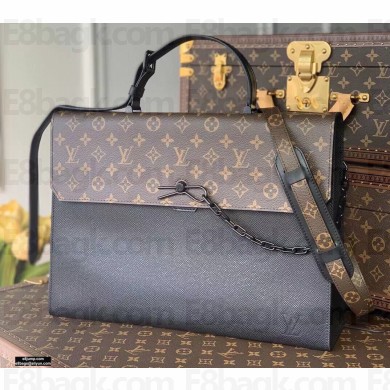 Louis Vuitton Taiga Leather Robusto Briefcase Bag M30591 Black 2021