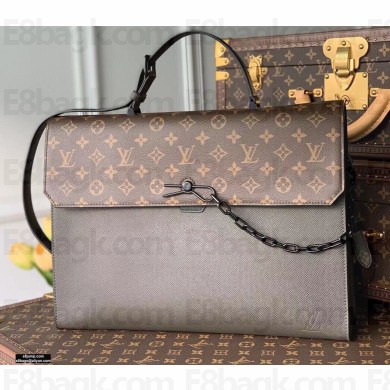 Louis Vuitton Taiga Leather Robusto Briefcase Bag M30591 Khaki Green 2021