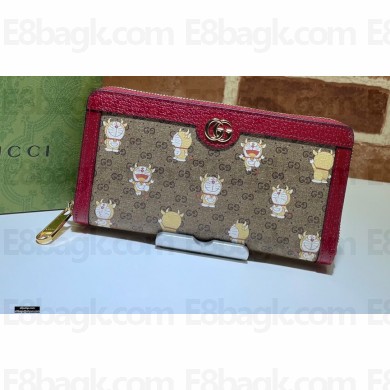 Doraemon x Gucci Zip Around Wallet 647787 Nobita 2021