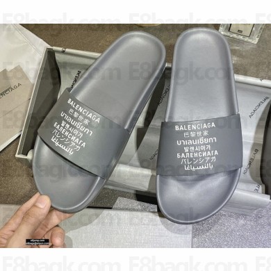 Balenciaga Logo Piscine Pool Slides Sandals 25 2021
