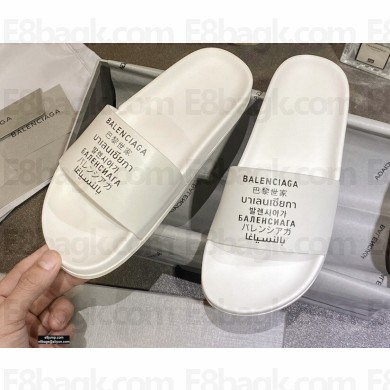 Balenciaga Logo Piscine Pool Slides Sandals 26 2021