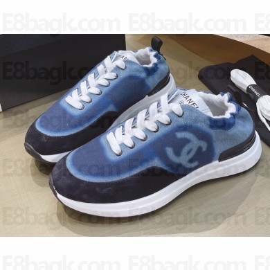 Chanel Denim and Suede Calfskin CC Logo Sneakers G37494 02 2021