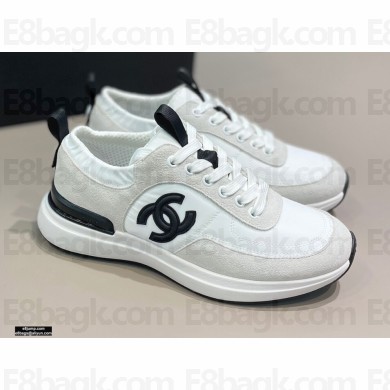 Chanel Suede Calfskin and Nylon CC Logo Sneakers G37122 02 2021