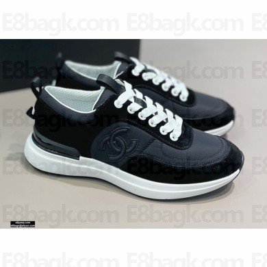 Chanel Suede Calfskin and Nylon CC Logo Sneakers G37122 03 2021