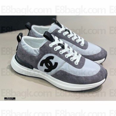 Chanel Suede Calfskin and Nylon CC Logo Sneakers G37122 04 2021