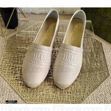 Dior Granville Espadrilles In Embossed Lambskin White 2021