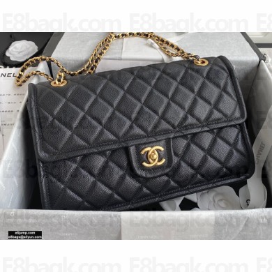 Chanel Grained Calfskin Large Flap Bag AS2358 Black 2021