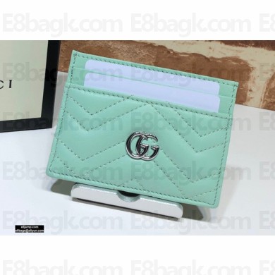 Gucci GG Marmont Card Case 443127 Pastel Green
