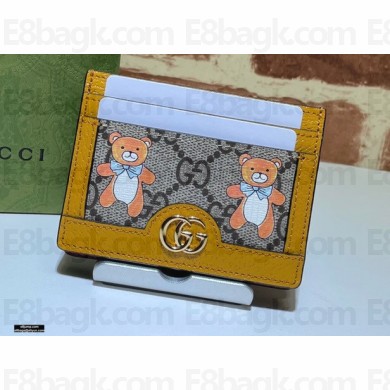 Kai x Gucci Card Case Wallet 660512 Teddy Bear 2021
