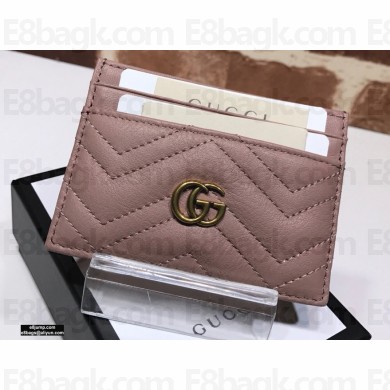 Gucci GG Marmont Card Case 443127 Dusty Pink