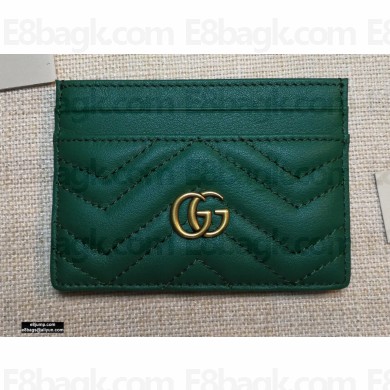 Gucci GG Marmont Card Case 443127 Dark Green