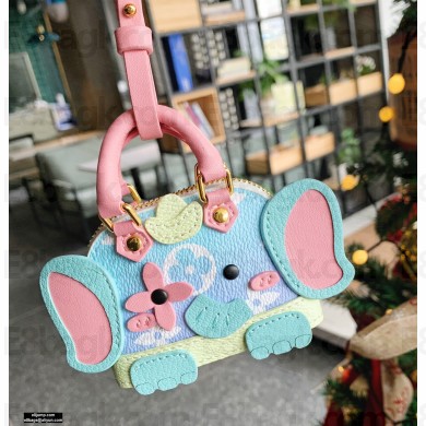 Louis Vuitton Wild Puppet Alma Elephant Bag Charm and Key Holder Pink