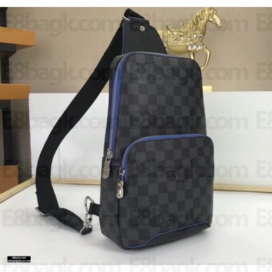 Louis Vuitton Damier Graphite Canvas Avenue Sling Bag N41719 Blue