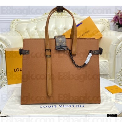Louis Vuitton Leather Men's Shopping Tote Bag M30725 Brown 2021