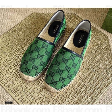 Gucci GG Multicolor Espadrilles Green 2021