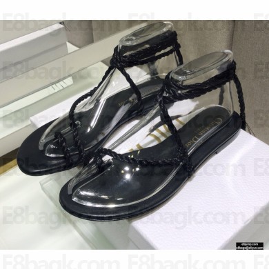 Dior Mythe Flat Sandals Black 2021